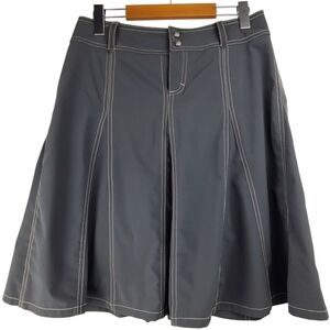 Athleta Gray Golf Skort | Pleated A-Line Drawstring Waist Sz 4 Tall